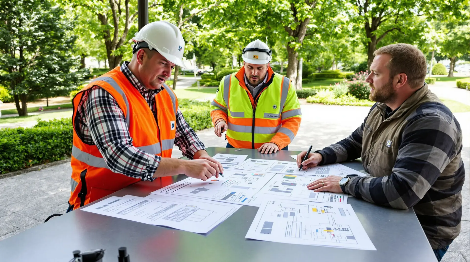 Arboristes d'Arbor eT'Homme intervenant sur un parc arboré à Strasbourg nord